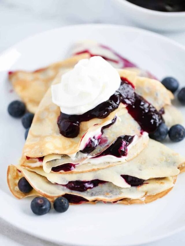 Best Blueberry Crepes With Cream Cheese Filling Recipe